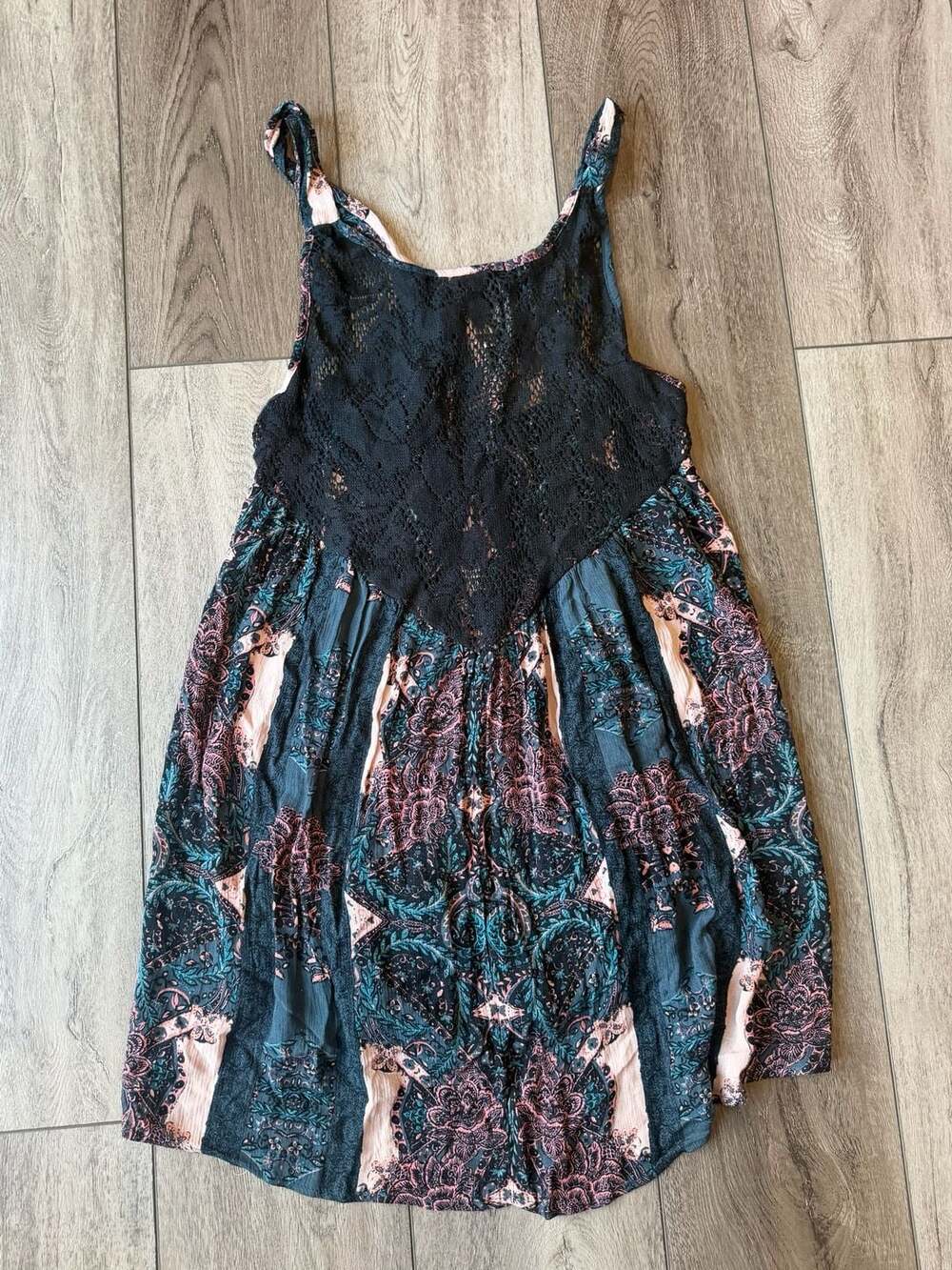 Free People Boho Count Me In Trapeze Tunic Tank Top XS